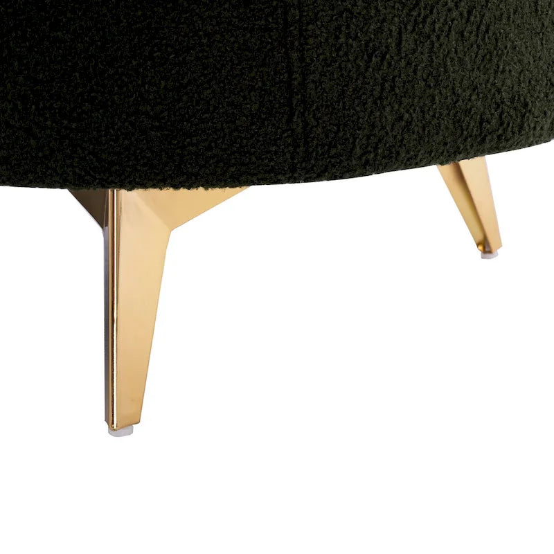 Teddy Fabric Storage Bench with Metal Legs, Multi-Functional Rectangular Storage Sofa Stool