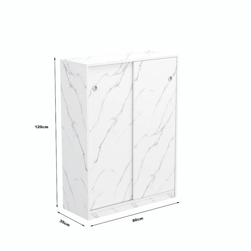 Marble Shoe Cabient With Sliding Door Have 6 Layers Can Storage At Least 30 Pairs Shoes
