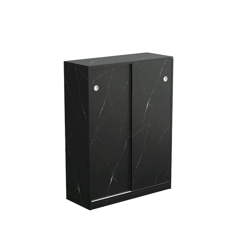 Marble Shoe Cabient With Sliding Door Have 6 Layers Can Storage At Least 30 Pairs Shoes