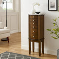 Jewelry Armoire with 6 Drawers - 40 - Walnut Finish