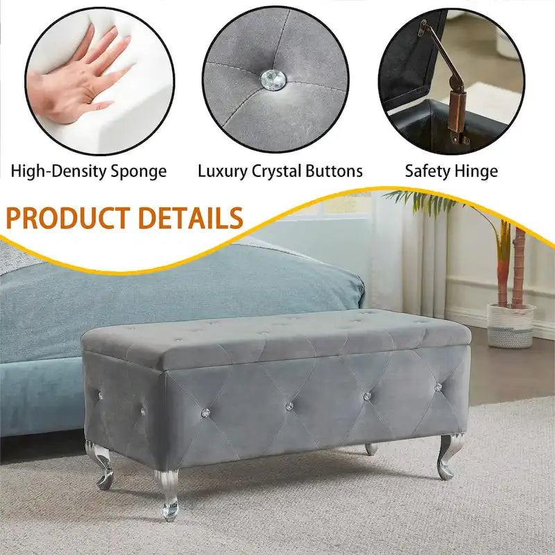 Tufted Storage Ottoman Bench