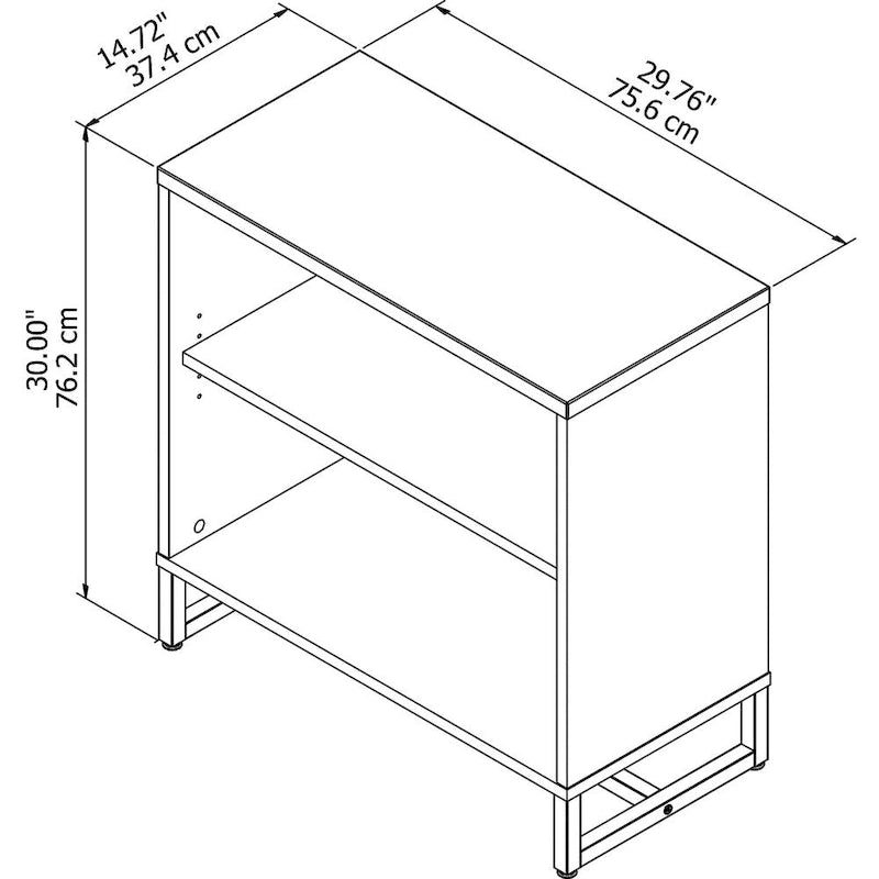 Method 2 Shelf Bookcase Cabinet by Bush Business Furniture