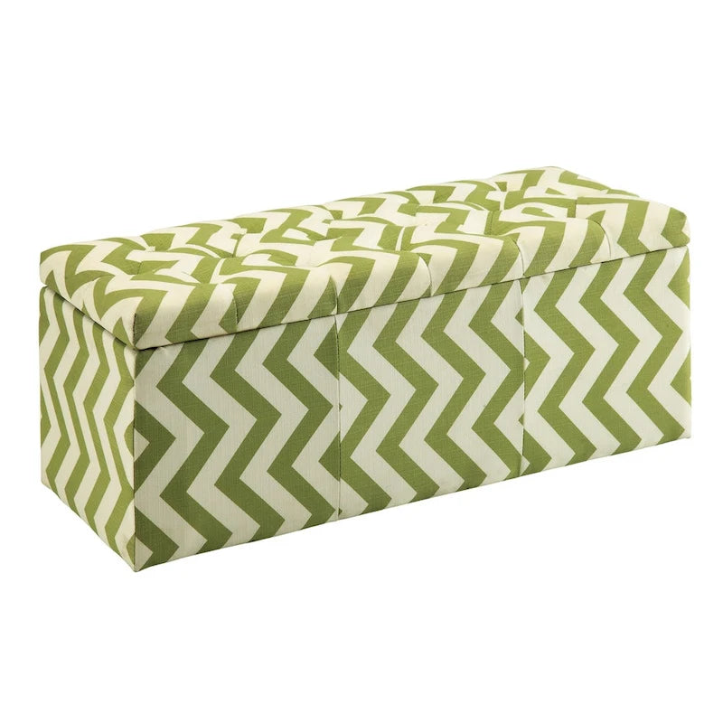 Gede Contemporary Fabric Tufted Life-top Storage Bench by Furniture of America