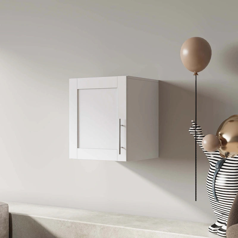 Stackable Wall Mounted Storage Cabinet,White