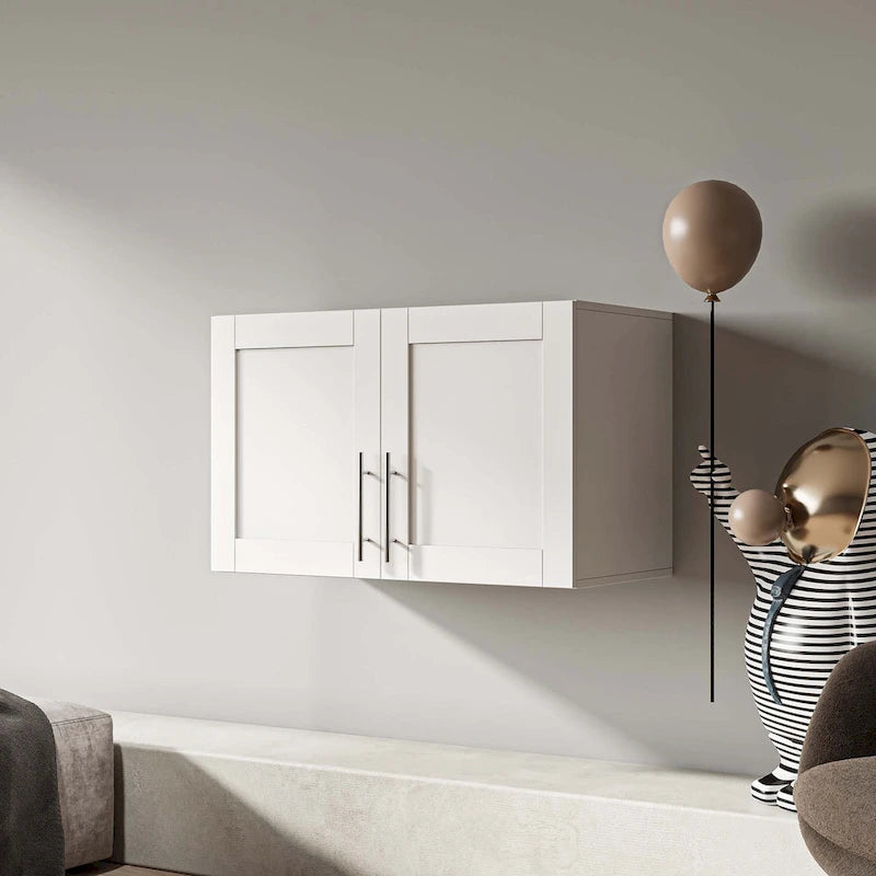 Stackable Wall Mounted Storage Cabinet,White