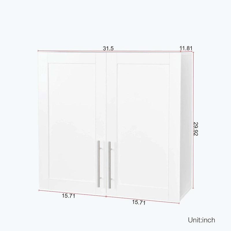 Stackable Wall Mounted Storage Cabinet,White