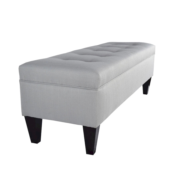 Sachi 10-Button Tufted Upholstered Long Storage Bench ottoman