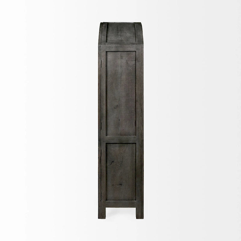 Barrett Dark Grey Solid Wood Display Cabinet