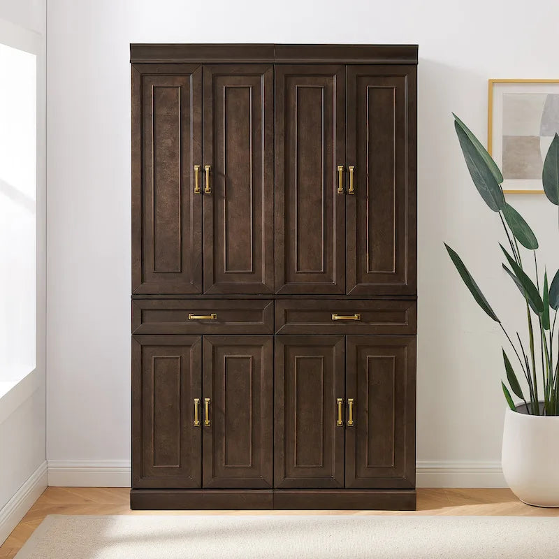 Crosley Stanton 2-Piece Kitchen Storage Pantry Cabinet Set
