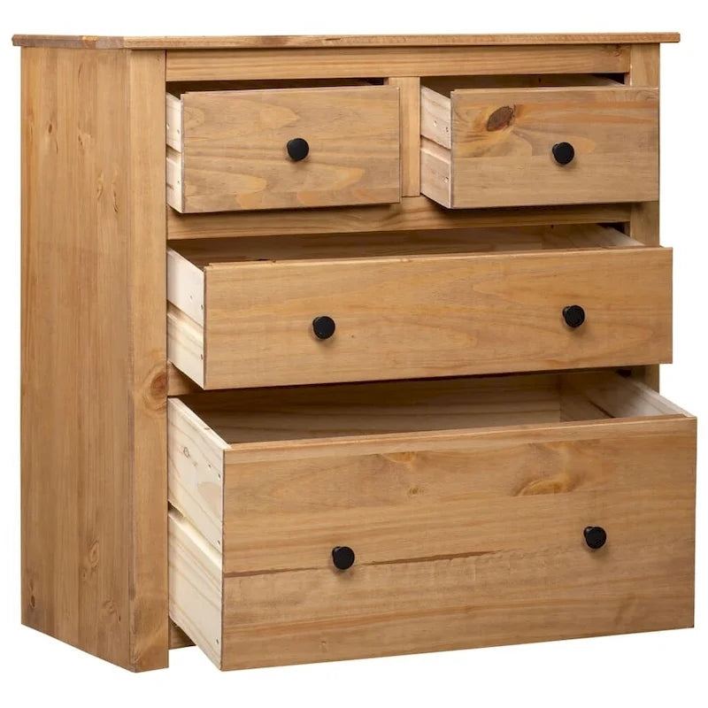vidaXL Sideboard Drawer Cupboard for Bedroom Storage Cabinet Pine Panama Range - 31.5 x 15.7 x 32.7