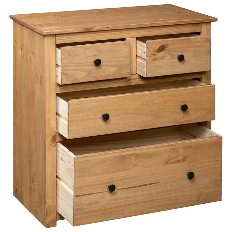 vidaXL Sideboard Drawer Cupboard for Bedroom Storage Cabinet Pine Panama Range - 31.5 x 15.7 x 32.7