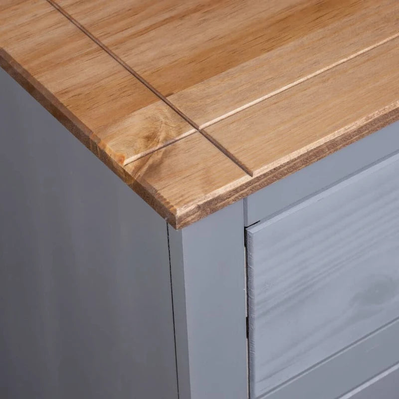 vidaXL Sideboard Drawer Cupboard for Bedroom Storage Cabinet Pine Panama Range - 31.5 x 15.7 x 32.7