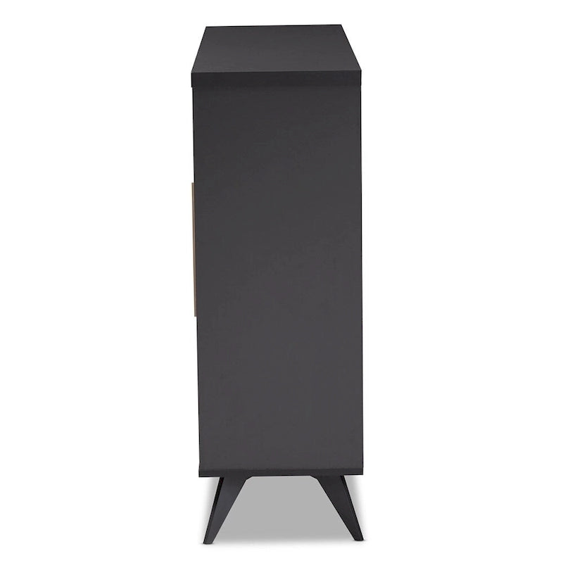 Pietro Mid-Century Modern Finished Wine Cabinet - 38.78 High x 47.24 Wide x 13.39 Deep