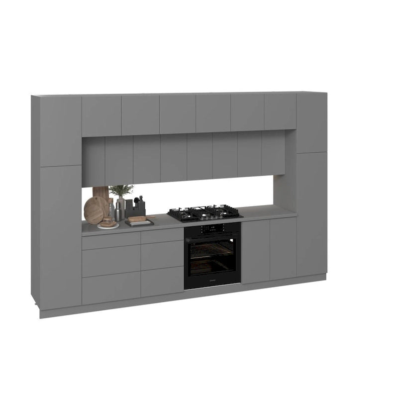 Kitchen Luxe Collection Gray & Black Color Base Size 12Ft Wide - 143x24