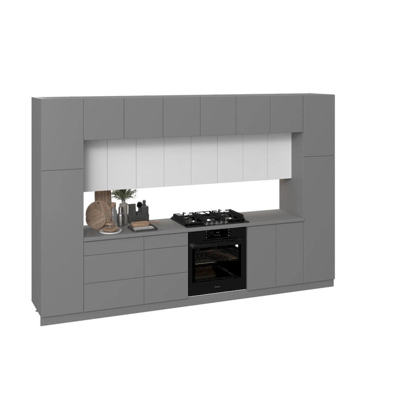 Kitchen Luxe Collection Gray & Black Color Base Size 12Ft Wide - 143x24