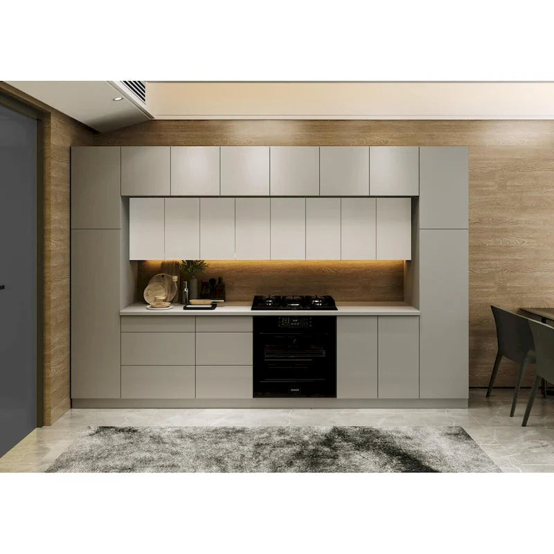 Kitchen Luxe Collection Gray & Black Color Base Size 12Ft Wide - 143x24