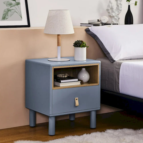Compact Wooden Bedside Table with Drawer