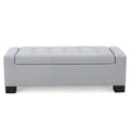 Modern Upholstered Storage Bench for Living Room Entryway