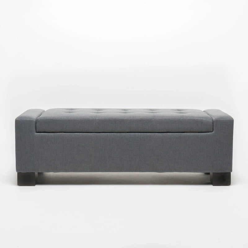 Tufted Upholstered Storage Ottoman Bench with Soft-Close Lid