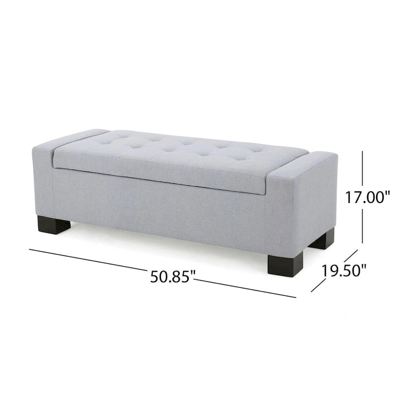 Modern Upholstered Storage Bench for Living Room Entryway