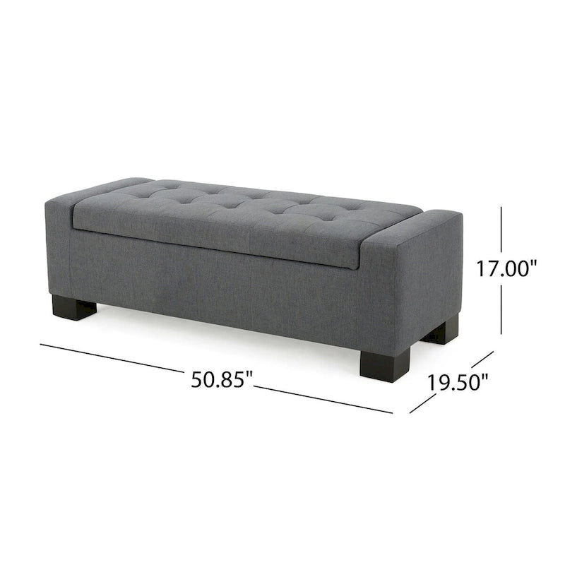 Modern Upholstered Storage Bench for Living Room Entryway
