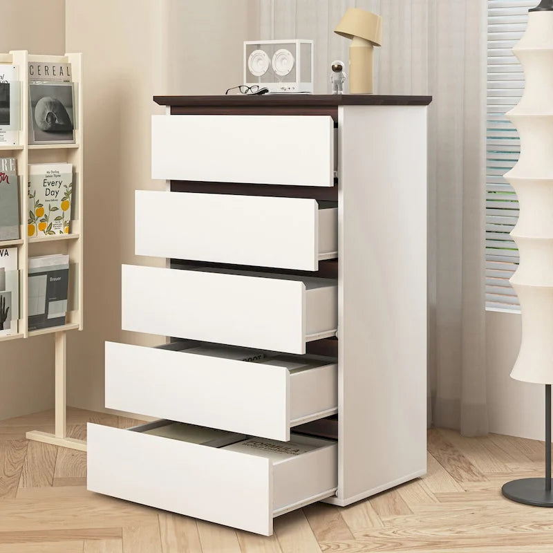 RR Tall White Dresser for Bedroom