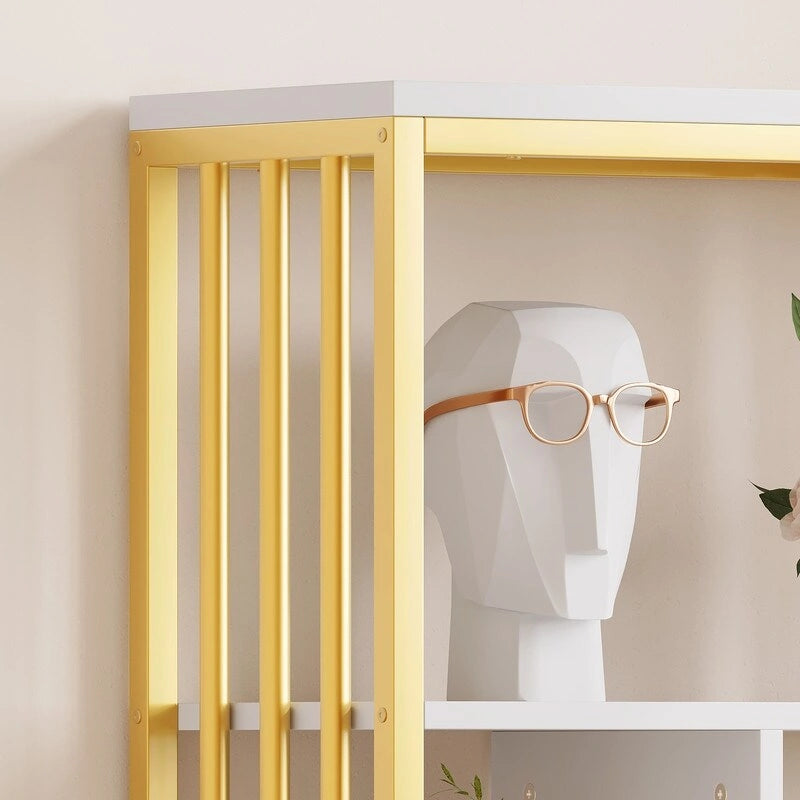 Modern Bookshelf with Drawers - N/A