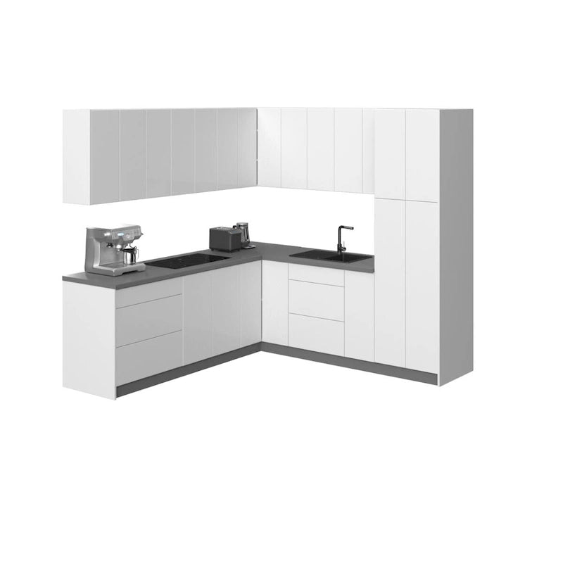 Kitchen Urban Collection White Gloss Color Base Size 8x8Ft Wide - 96x96