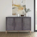 Sophia Antique Black 3 Door Cabinet