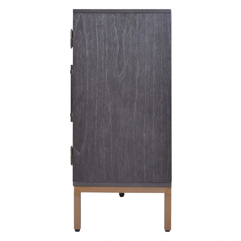 Sophia Antique Black 3 Door Cabinet