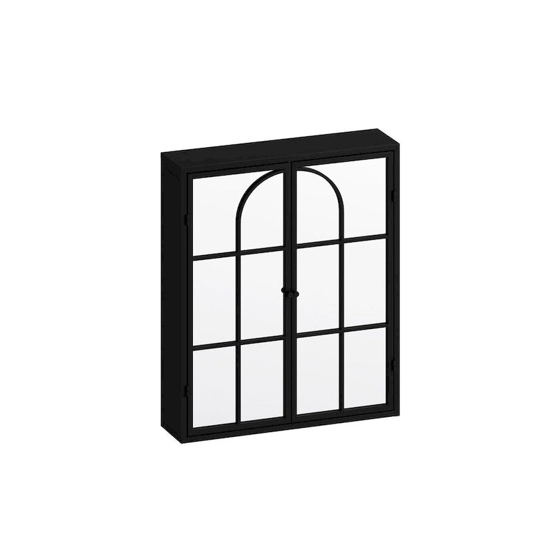 Vintage Mirrored Wall Cabinet with Two Doors