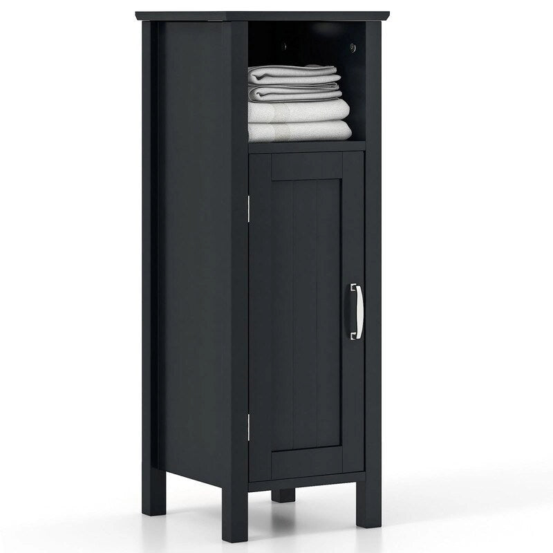 Compact Bathroom Floor Cabinet with 3 Adjustable Shelves