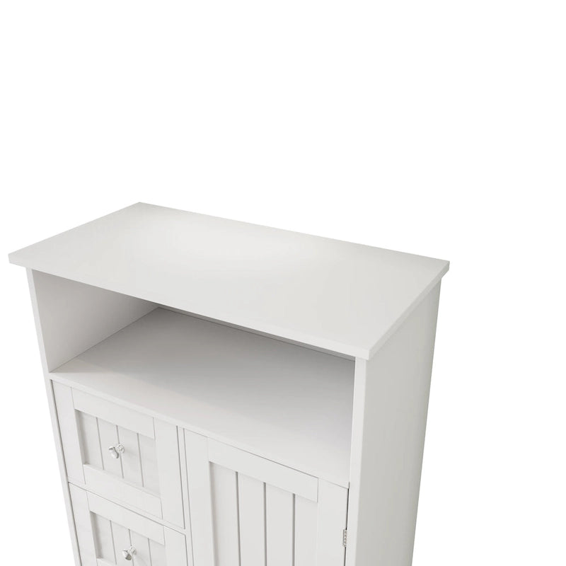 Bathroom storage cabinet with drawers and door