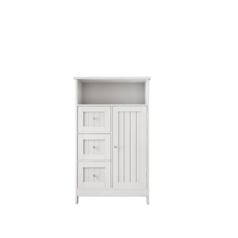 Bathroom storage cabinet with drawers and door
