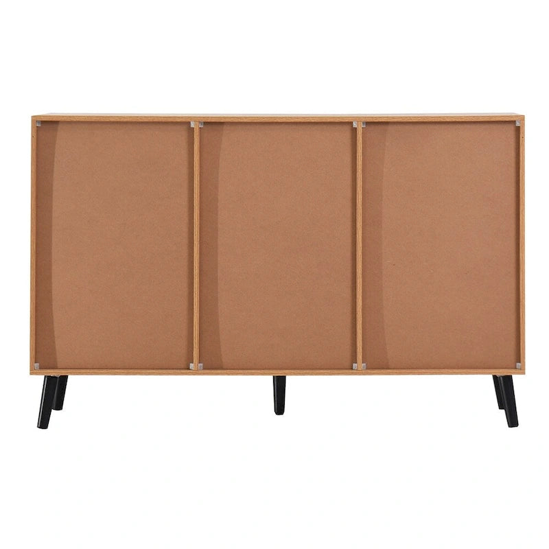 47.2 Wood Sideboard Buffet Cabinet with 3 Drawers & 2 Doors