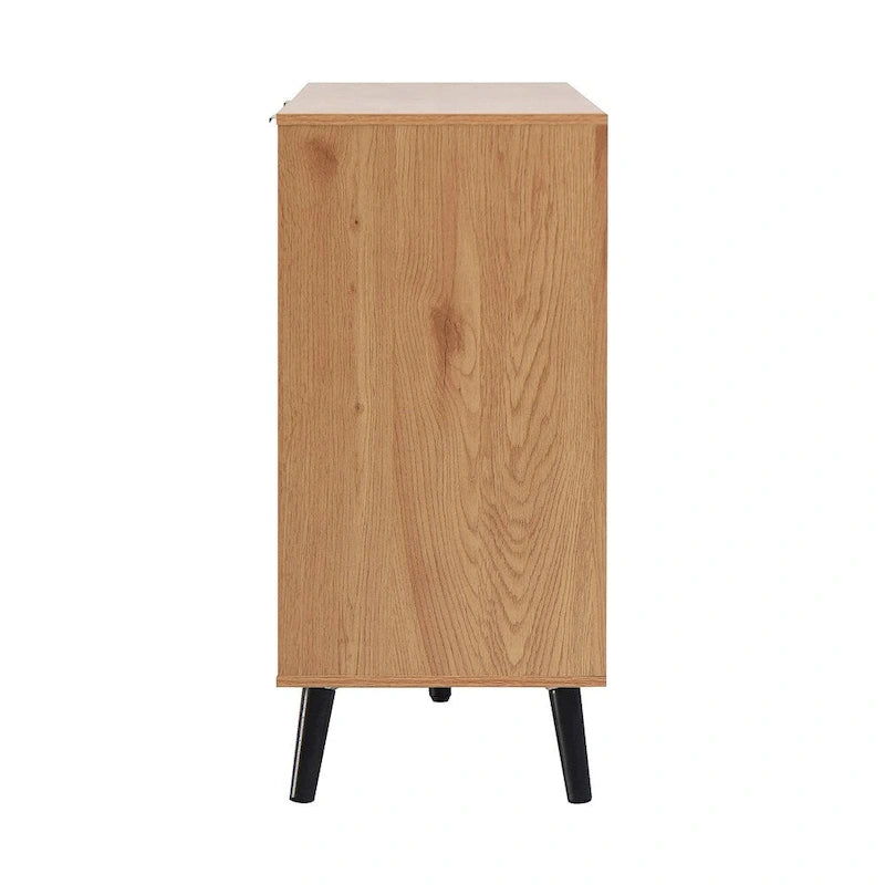 47.2 Wood Sideboard Buffet Cabinet with 3 Drawers & 2 Doors