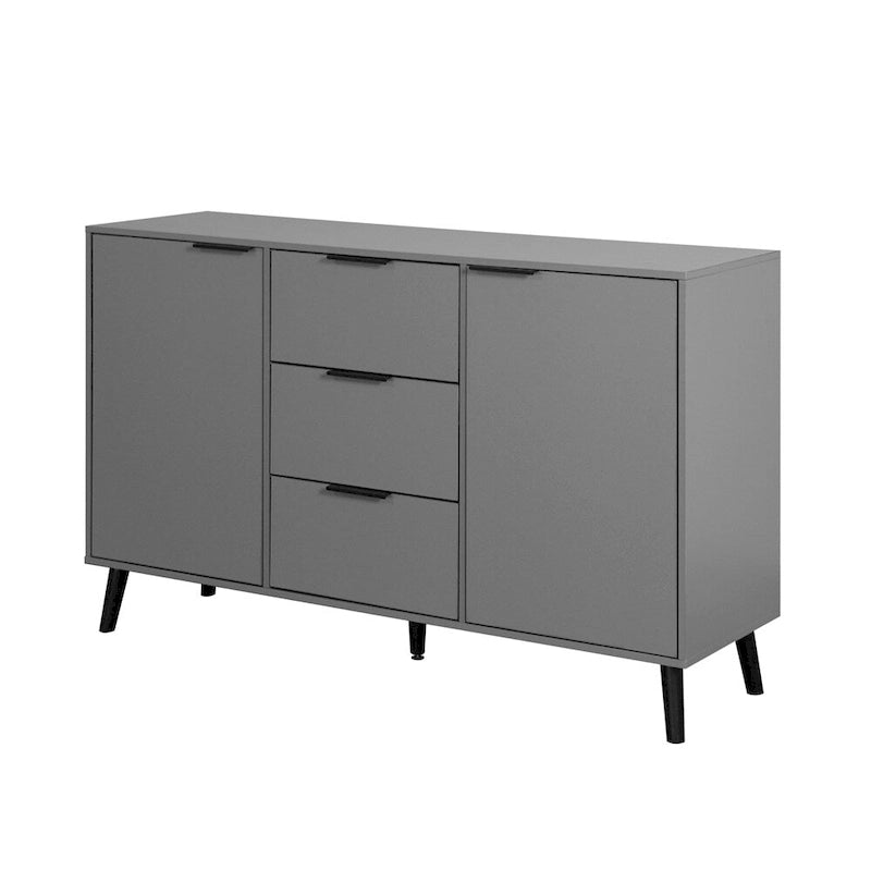 47.2 Wood Sideboard Buffet Cabinet with 3 Drawers & 2 Doors