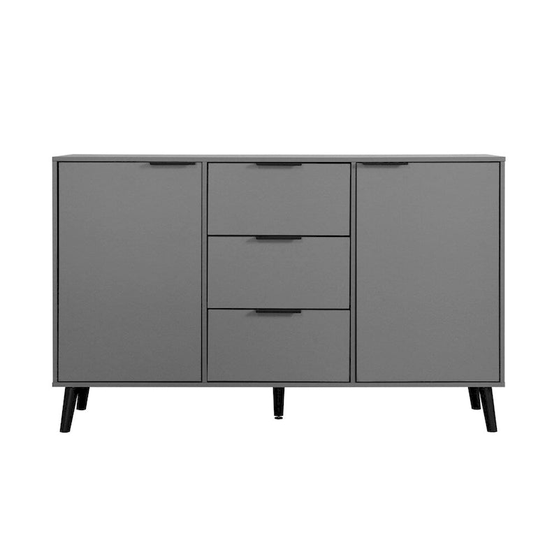 47.2 Wood Sideboard Buffet Cabinet with 3 Drawers & 2 Doors