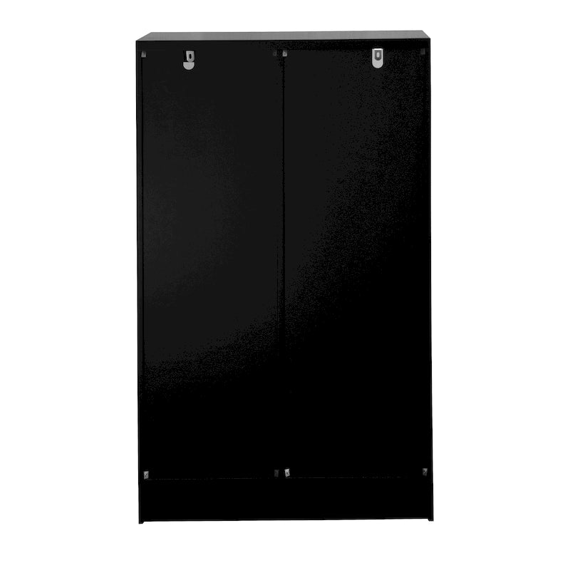 Modern MDF Storage Cabinet with 2 Glass Doors