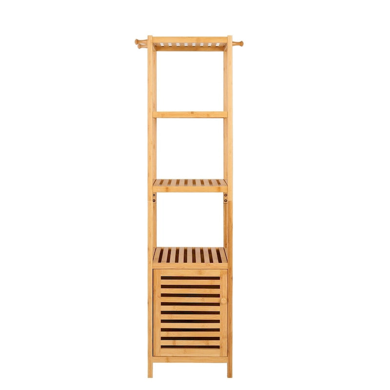 Multi-use Storage/Towel Cabinet with 3-tier Shelves for Home Organize